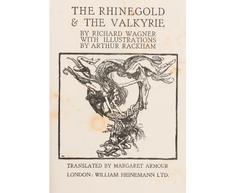 The Ring of the Niblung, a trilogy with a prelude by Richard Wagner, illustrated by Arthur Rackham, first edition published 1