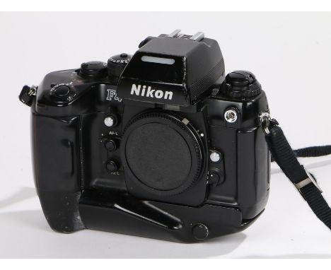 Nikon F4 camera body, No 2404904 with an attached MB-21 motor drive
