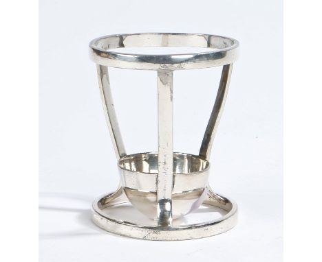 Silver plated Hamilton stand, with a ring above the dish base, 10cm high