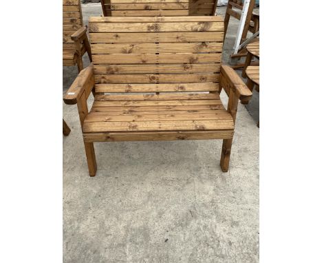 AN AS NEW EX DISPLAY CHARLES TAYLOR TWO SEATER BENCH  *PLEASE NOTE VAT TO BE CHARGED ON THIS ITEM* 