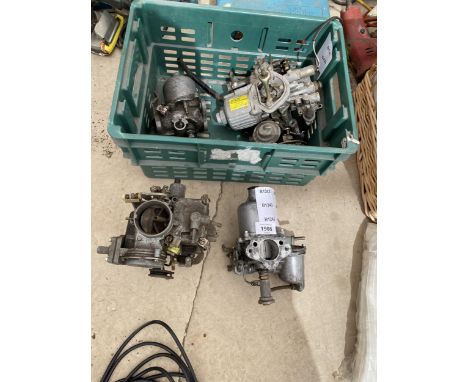 A BOX OF CAR ENGINE ITEMS 
