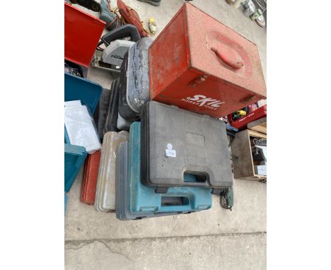 ELEVEN ASSORTED POWER TOOL BOXES 