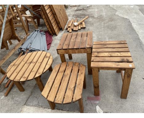 AN AS NEW EX DISPLAY CHARLES TAYLOR, FOUR VARIOUS SIDE TABLES  *PLEASE NOTE VAT TO BE CHARGED ON THIS ITEM* 