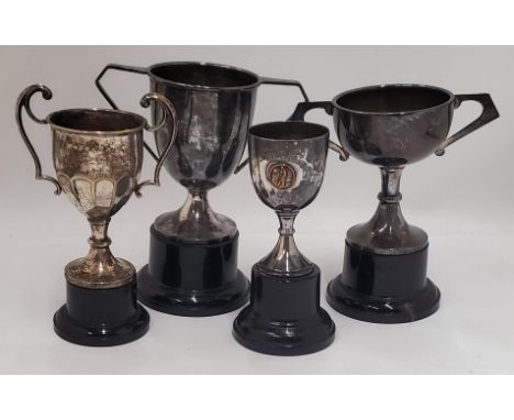 FOUR VINTAGE 1930'S TROPHIES FOR WOORE CRICKET CLUB 