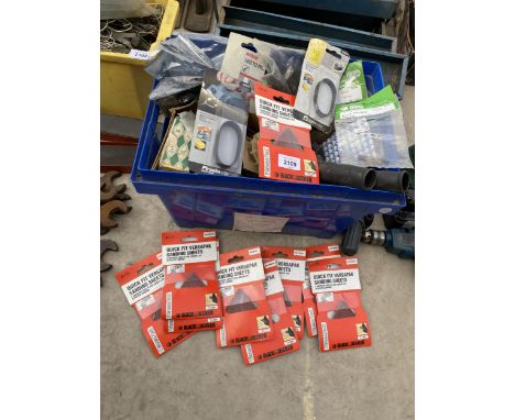 A BOX OF AS NEW MIXED POWER TOOL PARTS TO INCLUDE DRILL BELTS, MOTOR PARTS, ETC 