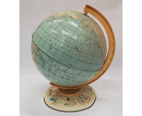 A VINTAGE TIN PLATE GLOBE 