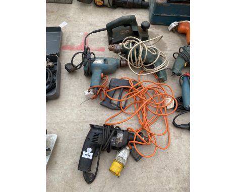 FIVE ASSORTED POWER TOOLS - DRILLS ETC 
