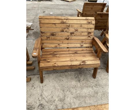 AN AS NEW EX DISPLAY CHARLES TAYLOR TWO SEATER BENCH  *PLEASE NOTE VAT TO BE CHARGED ON THIS ITEM* 