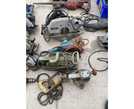FIVE ASSORTED POWER TOOLS - BLACK AND DECKER CIRCULAR SAW ETC 