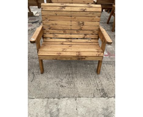 AN AS NEW EX DISPLAY CHARLES TAYLOR TWO SEATER BENCH  *PLEASE NOTE VAT TO BE CHARGED ON THIS ITEM* 