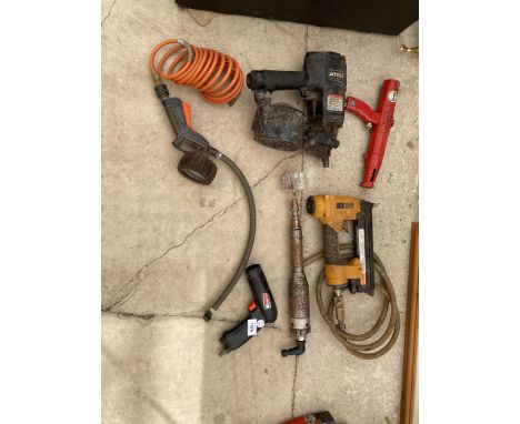 A MIXED LOT OF TOOLS TO INCLUDE STANLEY BOSTITCH ETC 