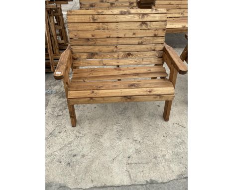 AN AS NEW EX DISPLAY CHARLES TAYLOR TWO SEATER BENCH  *PLEASE NOTE VAT TO BE CHARGED ON THIS ITEM* 