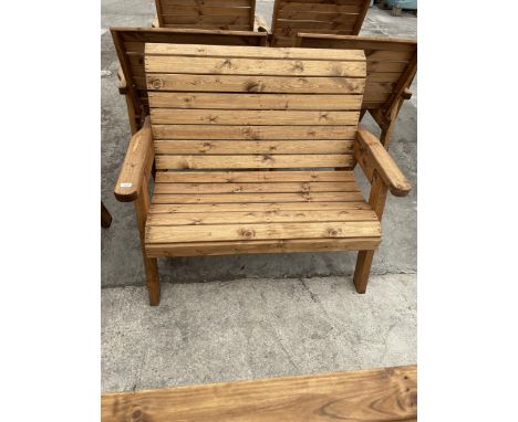 AN AS NEW EX DISPLAY CHARLES TAYLOR TWO SEATER BENCH  *PLEASE NOTE VAT TO BE CHARGED ON THIS ITEM* 