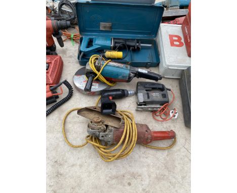 FIVE ASSORTED POWER TOOLS - BLACK AND DECKER JIGSAW ETC 