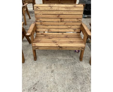 AN AS NEW EX DISPLAY CHARLES TAYLOR TWO SEATER BENCH  *PLEASE NOTE VAT TO BE CHARGED ON THIS ITEM* 