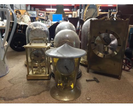 A COLLECTION OF VINTAGE CLOCKS, DOMED EXAMPLES ETC 