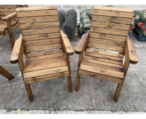 AN AS NEW EX DISPLAY CHARLES TAYLOR PAIR OF CHAIRS *PLEASE NOTE VAT TO BE CHARGED ON THIS ITEM* 