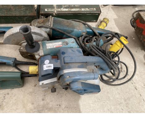 THREE POWER TOOLS INCLUDING MAKITA GRINDER ETC 