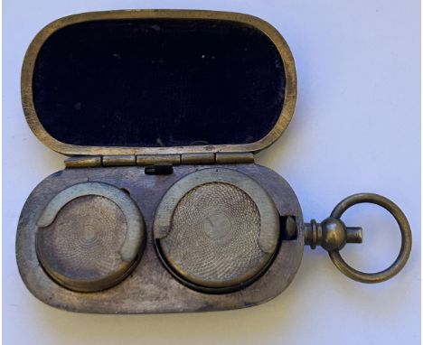 A VINTAGE ENAMELLED DOUBLE SOVEREIGN CASE HOLDER 