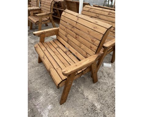 AN AS NEW EX DISPLAY CHARLES TAYLOR TWO SEATER BENCH  *PLEASE NOTE VAT TO BE CHARGED ON THIS ITEM* 