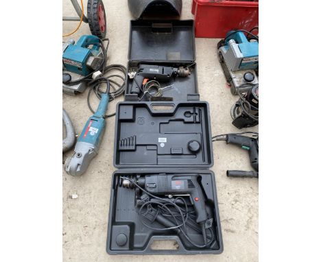 TWO CASED POWER TOOLS INCLUDING AEG DRILL 
