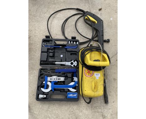 TWO ITEMS - BOXED LIFELINE SPANNER SET AND KARCHER 111 PRESSURE WASHER 