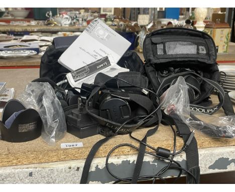 A MIXED CAMERA LOT, NIKON SLR AND LUMIX CAMERA 