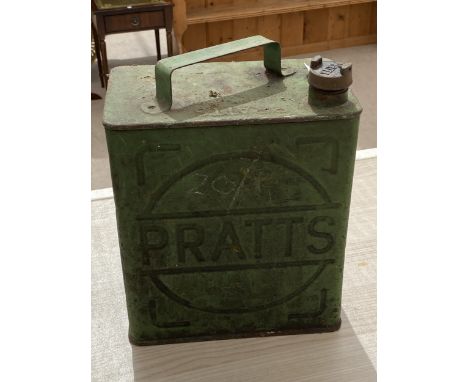 A VINTAGE PRATTS METAL PETROL CAN 