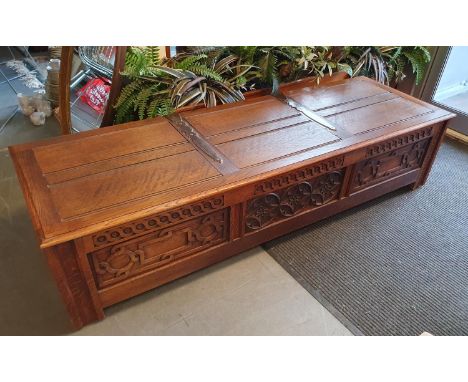 Very Large Oak Storage Bench w/seat