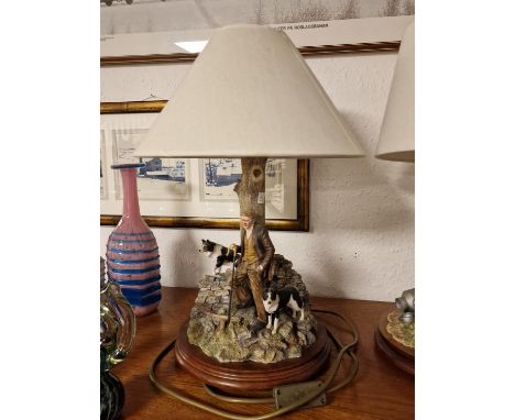 Border Fine Arts Figural Lamp 'A Moment to Reflect' Farming Farmer with Shade - approx 45cm tall