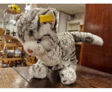 Vintage Steiff Tabby Cat Toy Teddy Bear