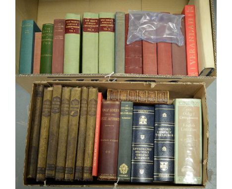 A selection of English literature and other books, including: Royal Dictionary Encyclopaedia (seven volumes); An Introduction