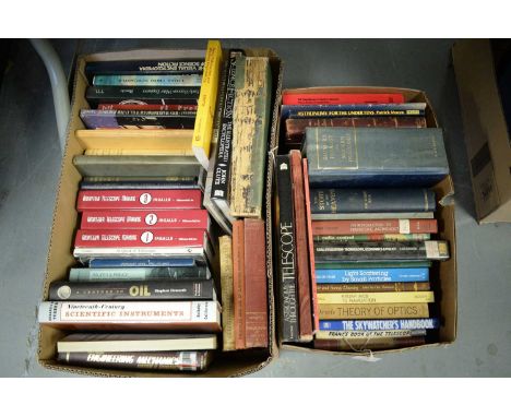 A selection of books relating to scientific instruments, engineering, astronomy and optics, including: vols I-III of Amateur 
