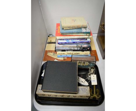 Maritime collectibles and memorabilia, including: model ship in glazed case; Chad Valley model of the R.M.S. Queen Mary, in b