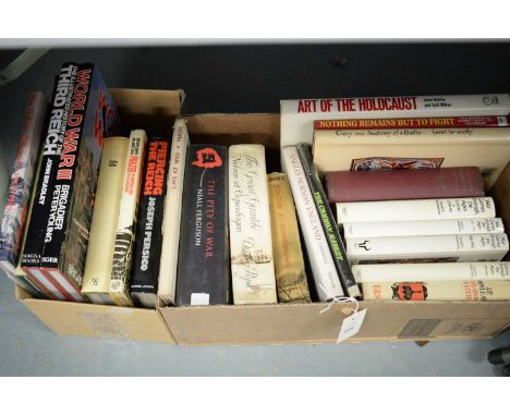 A selection of books relating primarily to wartime and military history, including: World War II, by Brigadier Peter Young; T
