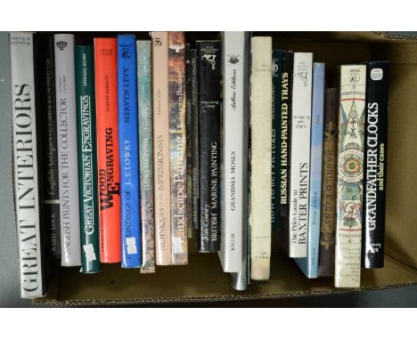 A selection of coffee table art history and other books, including: The Paintings of L.S. Lowry, by Mervyn Levy; Techniques o