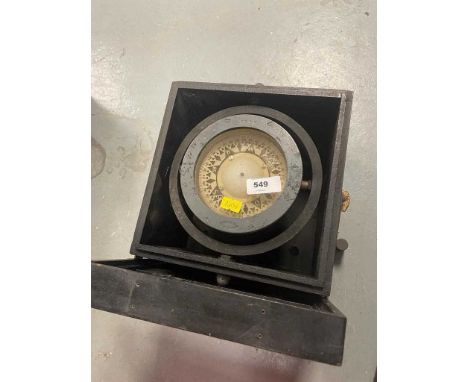A ship's compass, by W. Hartmann, Hamburg, in case.