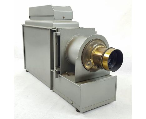 A Vintage Slide Projector. Adjustable Brass-Cased Lens.As Found. 55 x 33cm. 