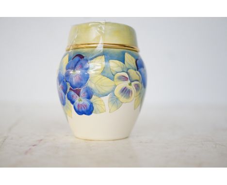 Moorcroft pansy enamel ginger jar 