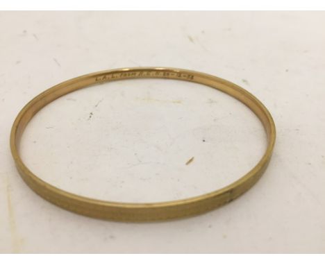 A gold bangle