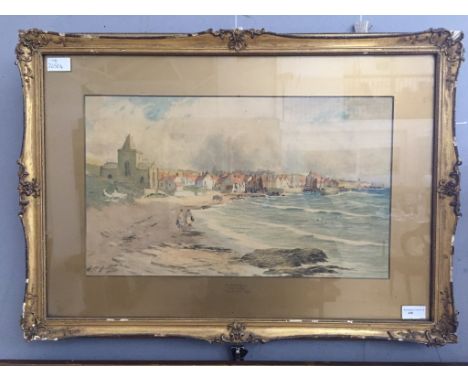 Thomas Swift Hutton (1860-1935):'The Fife Coast', watercolour, signed, 29 x 50 cm 