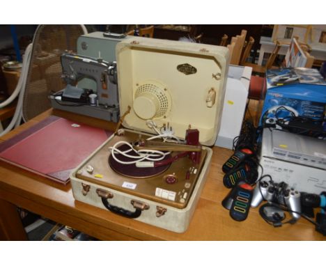 A vintage record player 