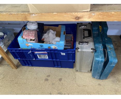 Box of CDs and tools etc.