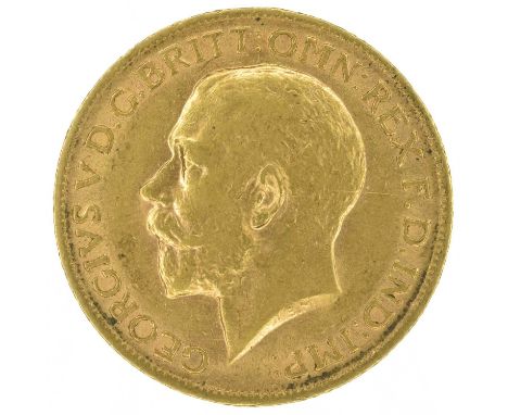 King George V, Sovereign, 1912, Bare head l. R. St. George and dragon, London Mint, edge milled, gold, weight 8.0g, S.3996, V