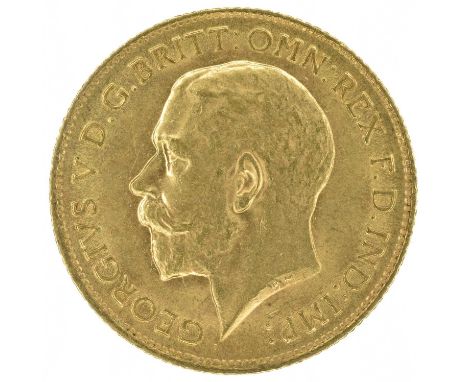 Two King George V, Half-Sovereigns, 1913, Bare head l. R. St. George and dragon, London Mint, edge milled, gold, weight 4.0g 