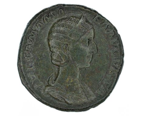 Julia Mamaea (Severus Alexander, 222-235), Sestertius, Rome, AD 222-235, AE, (g 18,68, mm 32, h 5). IVLIA MAMA - EA AVGVSTA, 