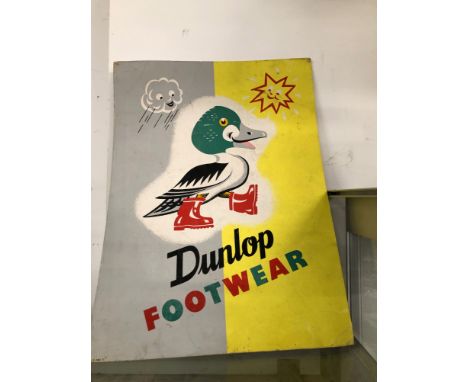 A VINTAGE DUNLOP ADVERTISING CARD.