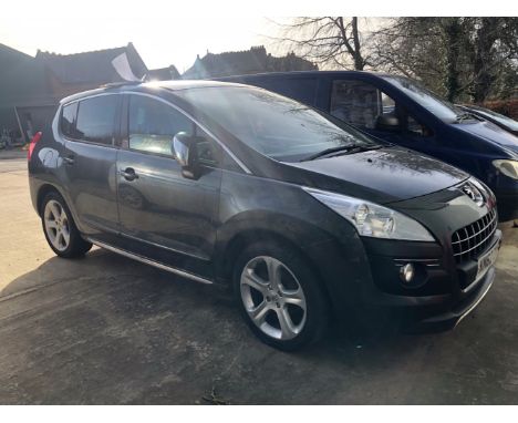 A 2012 PEUGEOT 3008 ALLURE HDI 5 DOOR HATCHBACK CAR REG, KN62 ZVW. 1560cc ONE OWNER FROM NEW APPROX 102289 MILES. RECENT MOT.