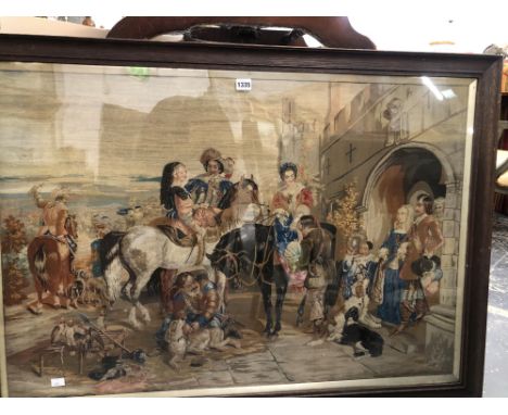A LARGE VICTORIAN TAPESTRY PICTURE 