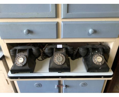 THREE VINTAGE TELEPHONES.